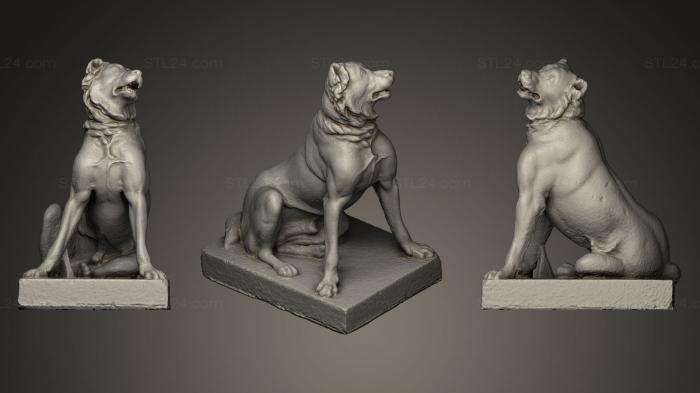 Статуэтки животных (Собака Дженнингса, STKJ_0452) 3D модель для ЧПУ станка